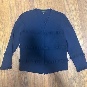 Ann Taylor ruffle sweater blazer